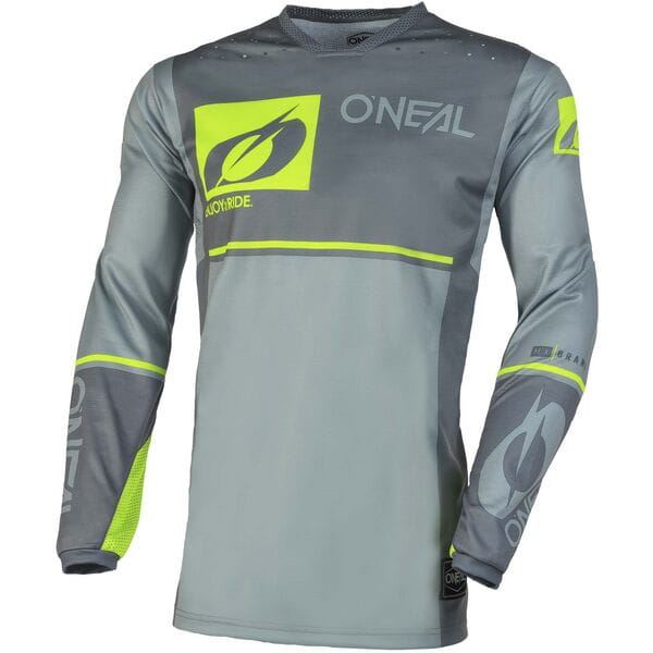 O'Neal 2024 Motocross Jersey Hardwear Flow Grey Neon Yellow
